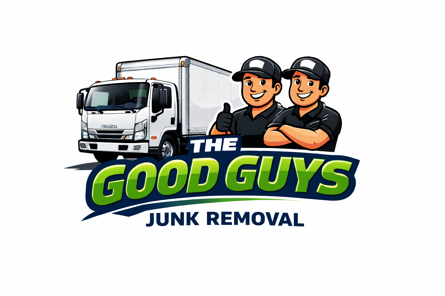 The Good Guys — Isuzu truck and crew
